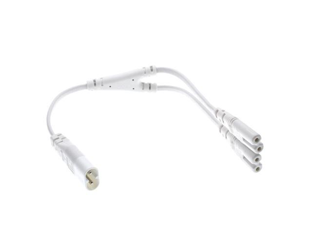 IEC320 C8 to 2xC7 Y Split AC Power Cord, IEC Figure 8 Male to 2 Female 1 in 2 Out AC Power Cable(White 30cm)