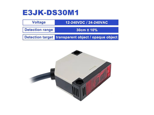 E3JK-DS30M1-240V Photoelectric Switch DC24V AC220V 24V-220V Diffuse Reflection Infrared Switch Diffuse Reflective Sensor(E3JK-DS30M1-240v)