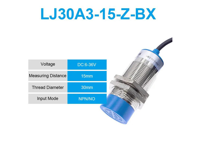 M30 10mm 15mm DC6~36V Inductive Proximity Sensor Switch LJ30A3-10(15)-Z/BX/AX/CX/BY/AY/CY/EX/DX 2/3/4-wire PNP/NPN NO NC(LJ30A3 15 Z BX Blue)
