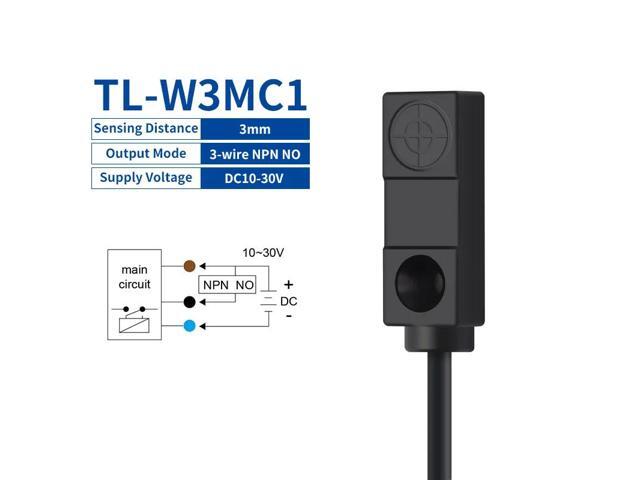 Inductive Proximity Switch 3-wire Sensor Switch 3mm/5mm NPN PNP NO NC Metal Detector(TL-W3MC1)