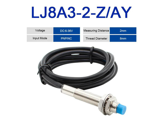LJ8A3-2-Z-BX/AX Proximity Switch BY/AY/EX/DX/DZ/EZ PNP/NPN NO NC M8 2mm Detect distance Inductive Sensor Switch(LJ8A3-2-Z-AY)