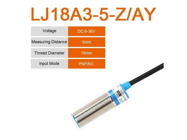 1Pcs LJ18A3-8-Z-BX 18A3-5-Z/BY Proximity Sensor Switch DC6~36V M18 AX/AY/CX/CY/EZ/DZ PNP/NPN NO NC(LJ18A3-5-Z-AY)