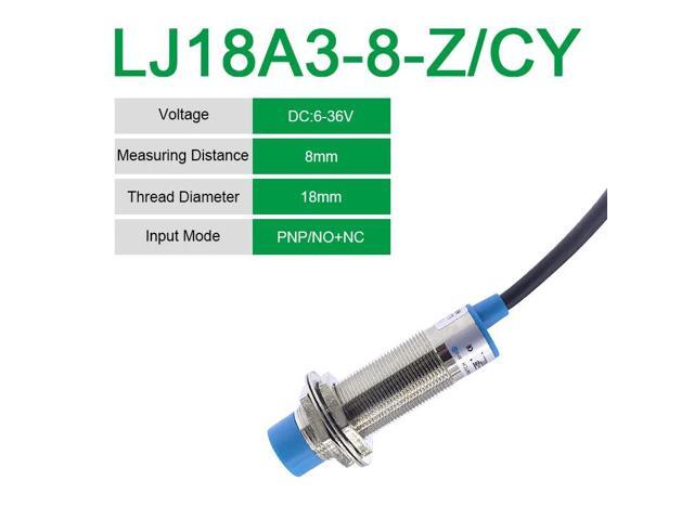 1Pcs LJ18A3-8-Z-BX 18A3-5-Z/BY Proximity Sensor Switch DC6~36V M18 AX/AY/CX/CY/EZ/DZ PNP/NPN NO NC(LJ18A3-8-Z-CY)