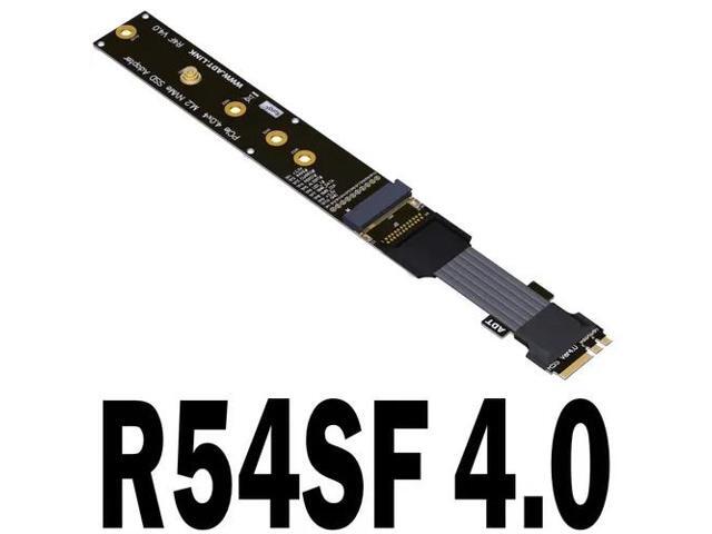 M.2 WiFi A. E Key To M.2 M Key Interface Transfer Extension Adapter Cable M2 NVME SSD Pcie 4.0 Gen4 8G/b Expansion Converter Card(R54SF4.0)(10cm)