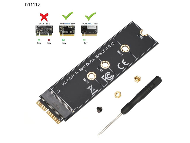 M.2 NVME SSD Convert Adapter Card for MacBook Air Pro Retina 2013-2017 NVME/AHCI SSD Upgraded Kit For A1465 A1466 A1398 A1502 M2