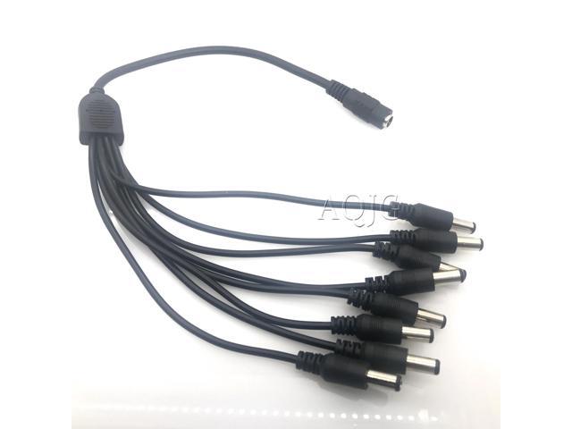 8 Ways Splitter DC Power Cable Extension Cord For Secuirty System Camera CCTV Power Cord