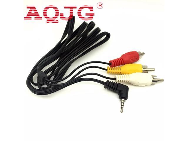 2.5 mm Composite AV Audio Video Connector Cable Cord Male to 3 RCA 1M male to RCA male 3Rca For AV,Audio, video TV