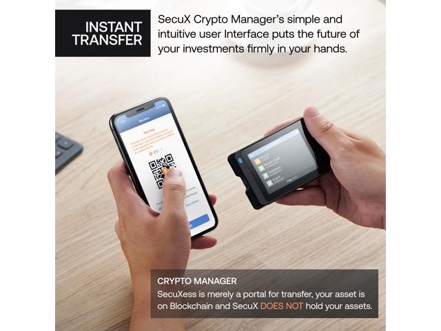 SecuX W20 Crypto Hardware Wallet- Infineon CC EAL5+ Secure Element, Bluetooth, Cross-platform, 2.8' Color Touchscreen; BTC, ETH, BNB, BSC, ADA,...