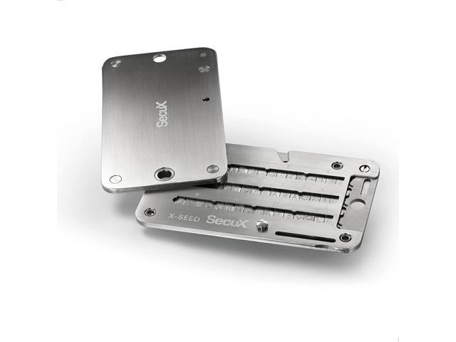 SecuX - XSEED PRO - Indestructible Crypto Wallet Seed Steel Storage (Letter-tiles Storage Included) - Compatible with SecuX, Ledger, Trezor.