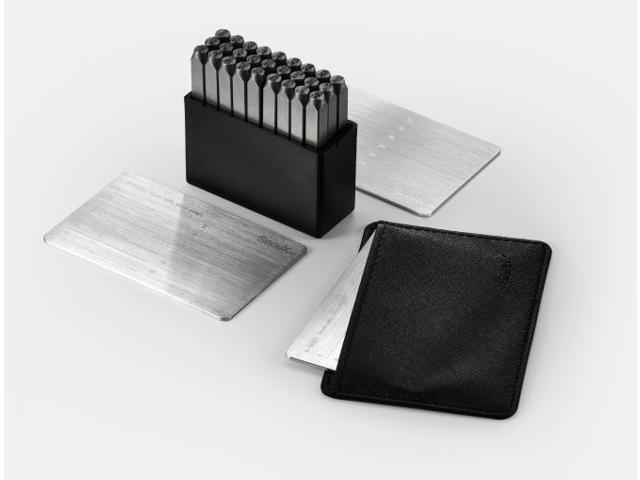 SecuX - XSEED PLUS - Secure Bitcoin Wallet Crypto Seed Storage Metal Plates (Steel Punch Set Included; Stainless Steel and Aluminum Seed) -.