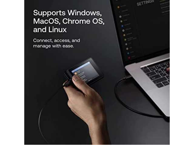 SecuX W10 Crypto Hardware Wallet- Infineon CC EAL5+ Secure Element, USB cable to PC, ChromeOS Web App, 2.8' Color Touchscreen; BTC, ETH, BNB, BSC,...