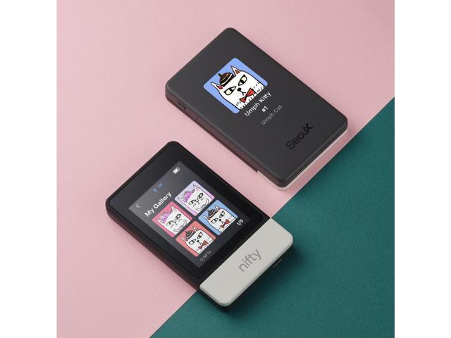 SecuX Nifty - Dedicated NFT Hardware Wallet - Bluetooth - Your Personalized NFT Gallery - Support Ethereum, Solona, Binance Smart Chain, Polygon