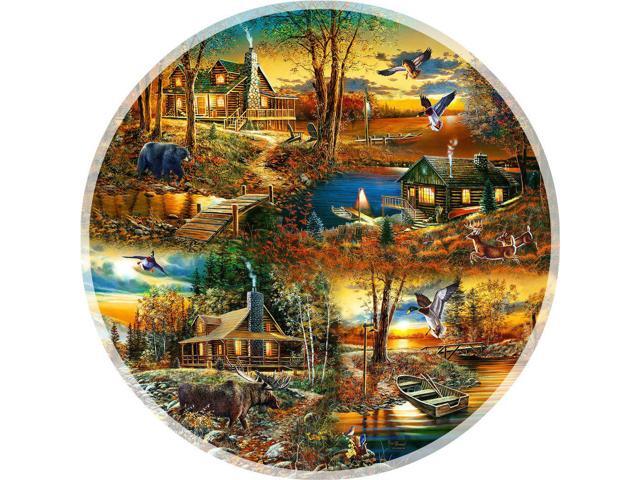 Cabins in The Woods 1000 pc Jigsaw Puzzle by SunsOut