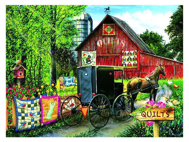 Amish Quilt Sale 1000 pc Jigsaw Puzzle by SunsOut