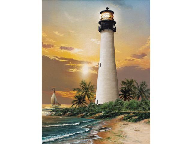 Sunsout 2019 Cape Florida Lighthouse by Artist Tom Wood 500 Piece Lighthouses Jigsaw Puzzle