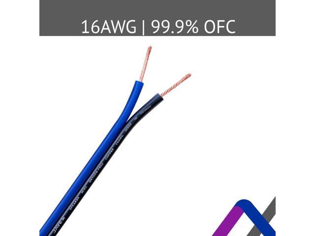 16-Gauge AWG JAVEX Speaker Wire OFC Oxygen-Free Copper 99.9% Cable for Hi-Fi Systems, Mixer, Amplifiers, AV receivers, Home Theater, Subwoofer, and...