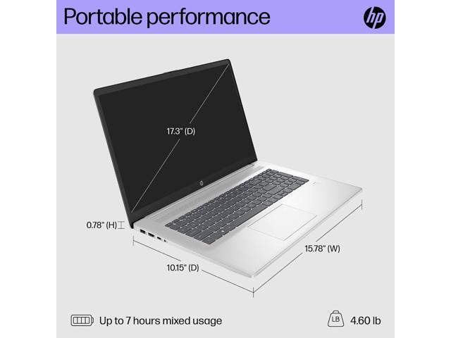 HP 17 Laptop, 17.3' FHD IPS Display, Intel Core i5-1335U(Beat i7-1255U) Processor, 12GB RAM, 512GB SSD, Intel Iris Xe Graphics, Wi-Fi 6, Backlit...