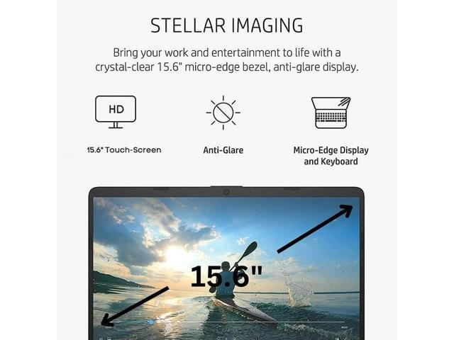 HP 15 Laptop Computer, 15.6' HD Touchscreen Display, Intel Core i3-1115G4 Processor, 16GB RAM, 1TB SSD, Bluetooth, Numeric Keypad, SD Card Reader,...