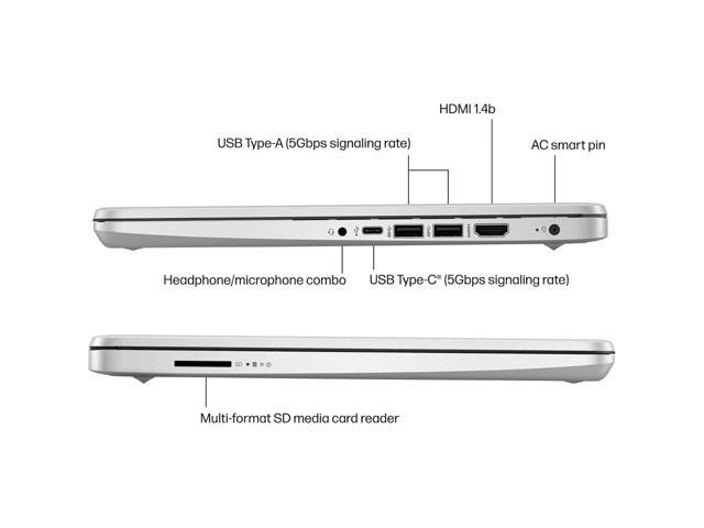 HP 14' Slim Laptop for Student & Business, Intel Celeron N4120, 8GB RAM, 384GB Storage (128GB eMMC+ 256GB microSD), HD Display, Webcam, Windows 11...