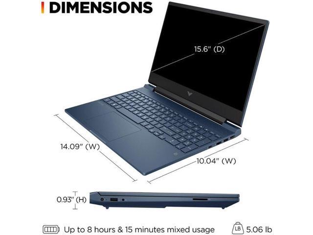 HP Victus 15.6' Gaming Laptop, Intel i5-12450H, GeForce RTX 3050, 16 GB RAM, 512 GB SSD, Backlit Keyboard, Windows 11 Pro