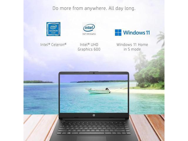 HP 14' Ultra-Light Laptop for Students and Business, Intel Quad-Core Processor, 4GB RAM, 128GB eMMC, Wi-Fi, Long Battery Life, Windows 11 Home in...