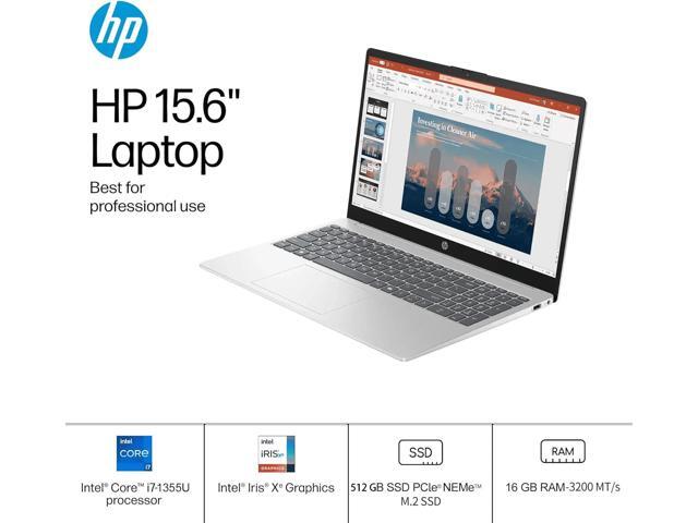 HP 15.6' FHD Display Touchscreen Laptop Computer, Intel i7 1355U, Intel Iris Xe Graphics, Windows 11 Pro, Wi-Fi6, Bluetooth, Accessoires (32GB RAM...