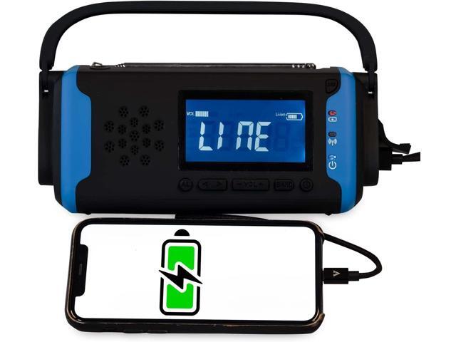 Emergency Weather Radio 4000MAH Hand Crank Radio Power Bank Charger Flash Light- Large
