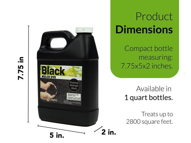 Peach Country Premium Black Mulch Dye, Color Concentrate - 2,800 Sq. Ft. (1QT)