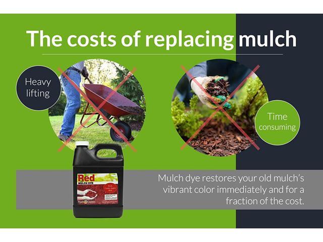 Peach Country Premium Black Mulch Color Concentrate - 33,600 Sq. Ft. - Pure Midnight Black Mulch Dye Spray (2.5 Gallon, Black)