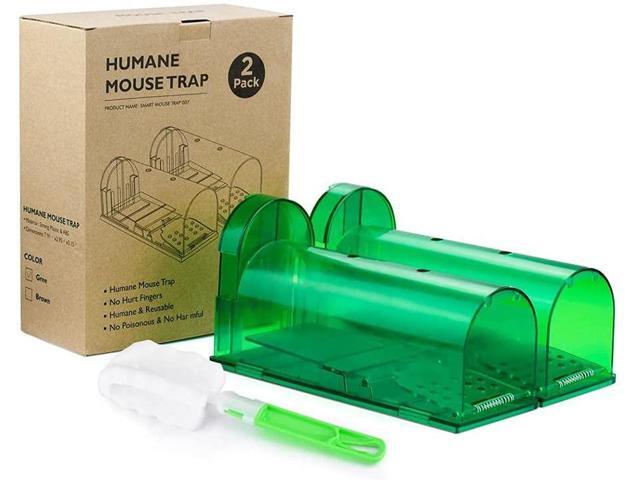 Home and Country USA Humane No Kill Mouse Trap, Live Catch and Release, Child and Pet Safe. for Small Mice- 2 pack