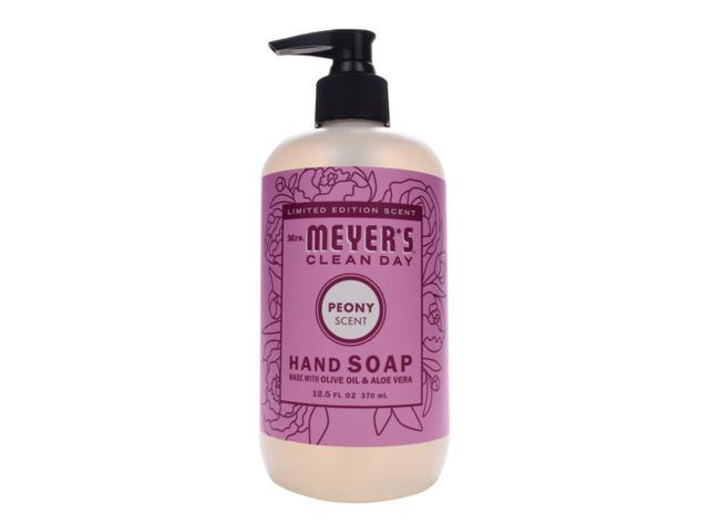 case of 3 bottles Mrs. Meyer s Clean Day Liquid Hand Soap  Peony Scent  12.5 Ounce Bottle 