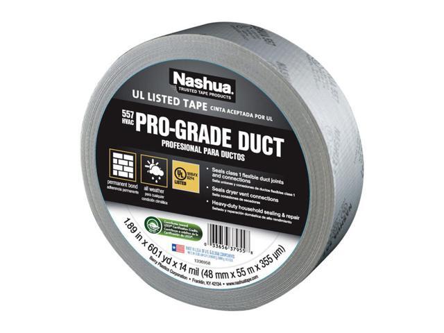 NASHUA 557 Duct Tape, Gray, 60 yd L, 1-7/8 in W