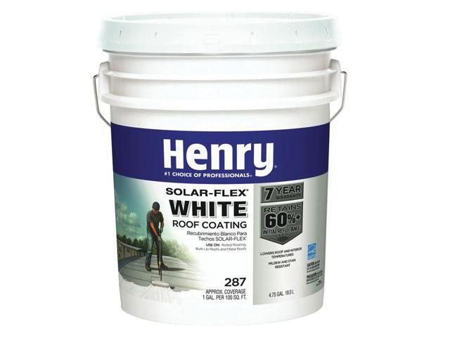 HENRY HE287SF018 Protective Roof Coating, 4.75 gal, Pail, White