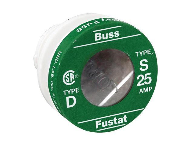 EATON BUSSMANN S-25 Plug Fuse, 25A, 10kA at 125V AC, 4 PK