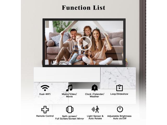 FULLJA 21.5-inch Digital Photo Frame with 32GB Storage - Instant Sharing via App/Email, 1920x1080 IPS Touchscreen, Ideal Gift for Family Modern...