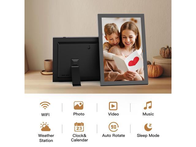 FULLJA 10.1-inch Digital Photo Frame with 16GB Storage - IPS Touchscreen, Auto-Rotate, Instant Sharing via App/Email, Free Cloud Storage Perfect...