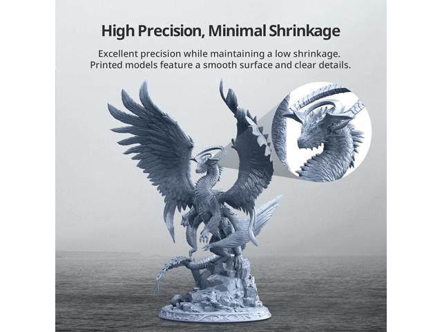 ANYCUBIC Tough Resin 2.0, 3D Printer Resin with Upgraded High Toughness and High Precision, 365-405nm Fast Curing 3D Resin for 4K 8K LCD/DLP/SLA 3D...