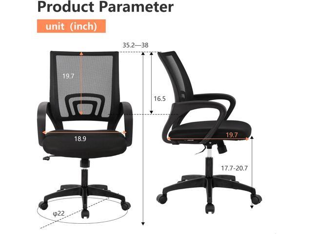 PayLessHere Home Office Chair Desk Computer Chair Adjustable Ergonomic Chair Lumbar Support Armrest Executive with High Density Mesh 360 Degree...
