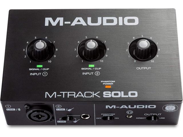 M-Audio M-Track Solo USB Audio Interface for Recording, Streaming and Podcasting with XLR, Line and DI Inputs, Plus a Software Suite Included