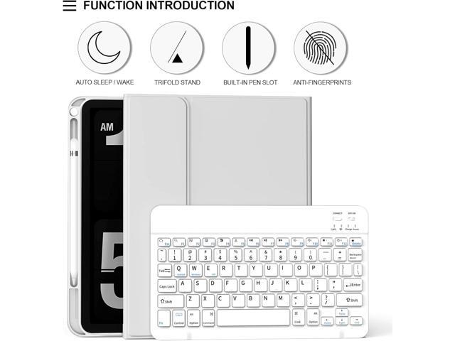 for iPad 10th Generation Case with Keyboard 10.9 inch 2022, Detachable Wireless Bluetooth iPad Keyboard Case Thin & Light with Built-in Left Side...
