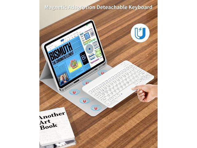 for iPad 10th Generation Case with Keyboard 10.9 inch 2022, Detachable Wireless Bluetooth iPad Keyboard Case Thin & Light with Built-in Left Side...