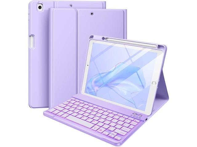 iPad 9th Generation Case with Keyboard 10.2 Inch - Backlit Wireless Detachable Folio Cover with Pencil Holder for iPad 8th Gen / 7th Gen/iPad Pro...