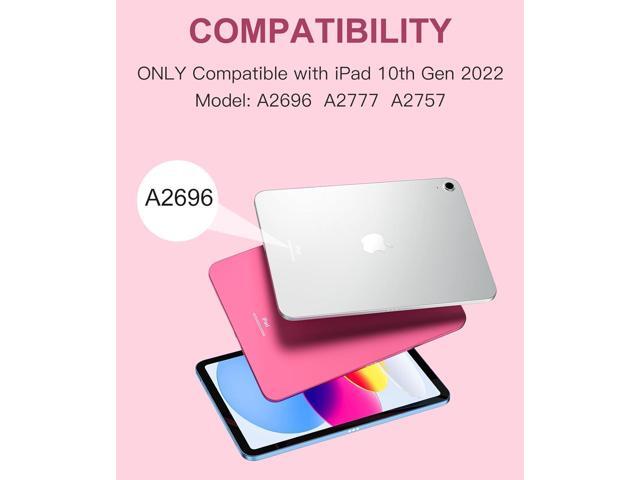 For iPad 10th Generation Case with Keyboard (10.9', 2022), Smart Keyboard Folio Cover with Pencil Holder, Multi-Touch Trackpad, 7 Color Backlit,...