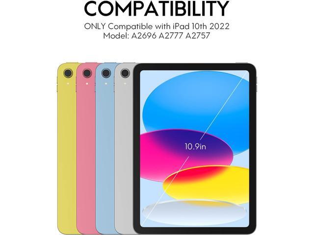 Touchpad iPad 10th Generation Case with Keyboard (10.9', 2022), 7 Color Backlight, Multi-Touch Trackpad, Flip Stand Case with Pencil Holder, 2...