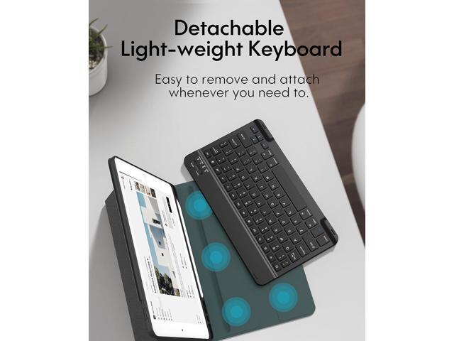 Keyboard Case for iPad 9th Generation 2021 10.2 Inch, Detachable Wireless with Pencil Holder Stand Folio Keyboard Cover for New iPad 9th Gen/8th...