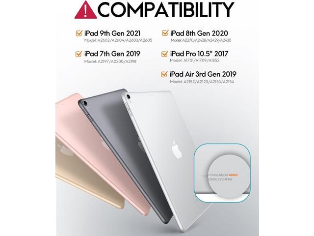 iPad 9th Generation Case with Keyboard, 7 Color Backlit, Multi-Touch Trackpad, Built-in Pencil Holder, 2 Bluetooth Channels, Flip Stand Keyboard...