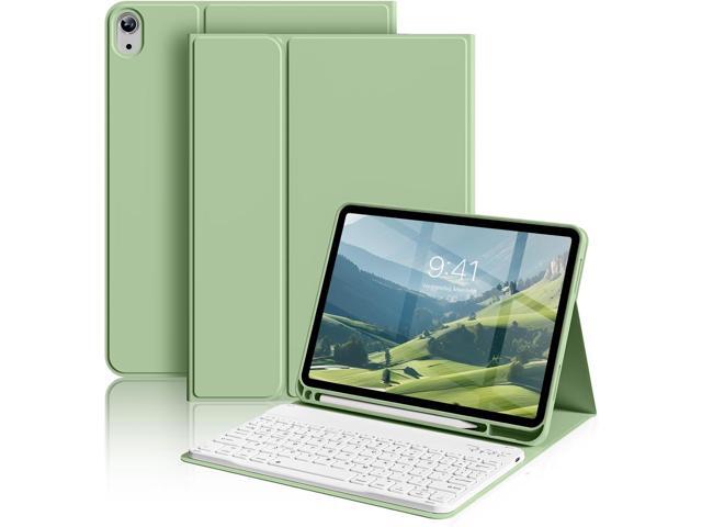Keyboard Case for iPad 10th Generation 10.9 inch, Stand Folio Detachable Wireless Bluetooth Rechargeable Keyboard Soft TPU Back Case with Pencil...