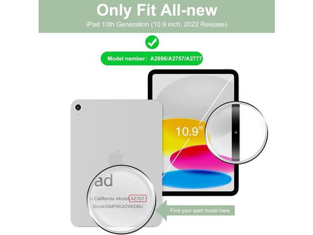 Keyboard Case for iPad 10th Generation 10.9 inch, Stand Folio Detachable Wireless Bluetooth Rechargeable Keyboard Soft TPU Back Case with Pencil...