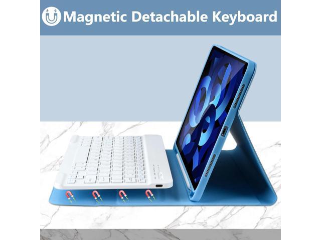 iPad Air 5th/4th Generation Case with Keyboard, Keyboard Case for iPad Air 11-inch (M2) 2024/iPad Pro 11 2018, Detachable Bluetooth Keyboard Tablet...