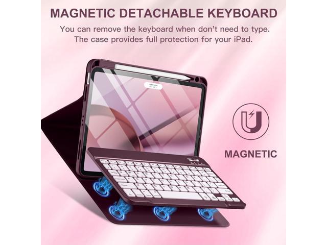 For iPad Air 11 M2 & iPad Air 5th 4th Generation Case with Keyboard - Folio Keyboard Cover with Pencil Holder for iPad Air 11-inch 2024, iPad Air 5...